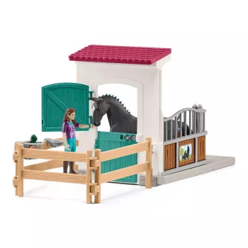 Spielzeug-Pferdebox-Set Schleich HORSE CLUB mit Lisa-Figur und Pferd Storm, Bauernhof-Spielset, empfohlenes Alter 5–12