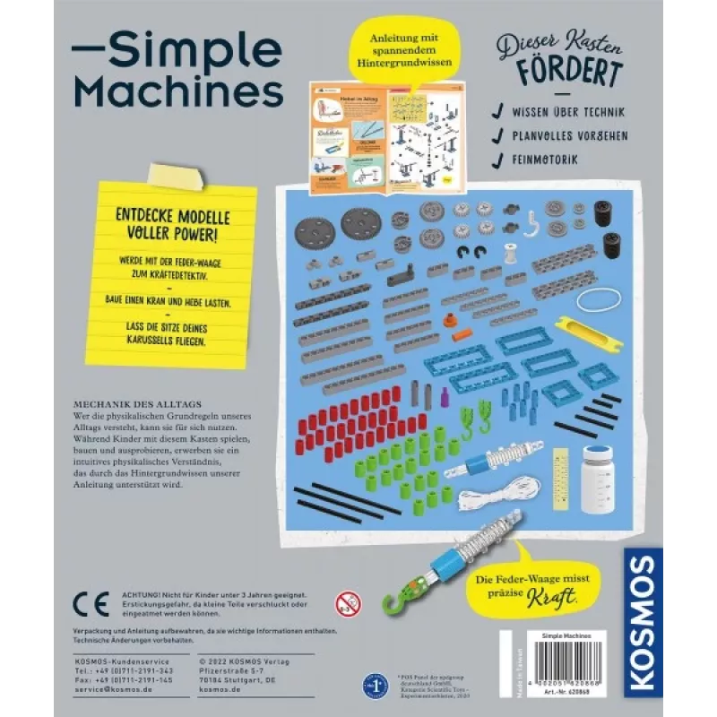 Kosmos Simple Machines, Experimentierkasten, Physik, 8 Jahr(e), Mehrfarbig