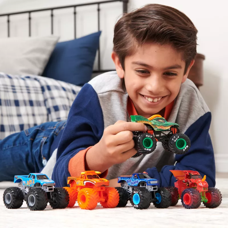 Monster Jam, offizielle Batman vs. Megalodon Druckguss-Monstertrucks, Maßstab 1:64, Spielzeug für Jungen ab 3 Jahren