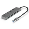 Lindy 4-Port USB 3.0 Hub mit Ein-/Ausschaltern