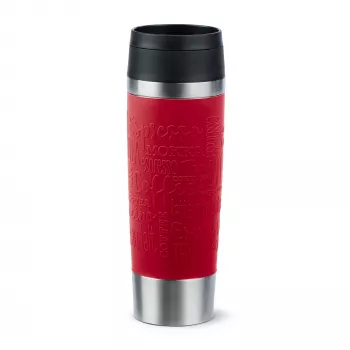 EMSA Travel Mug Classic N2022200 Reisebecher 500 ml Schwarz, Rot, Edelstahl Edelstahl