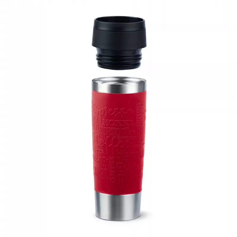 EMSA Travel Mug Classic N2022200 Reisebecher 500 ml Schwarz, Rot, Edelstahl Edelstahl