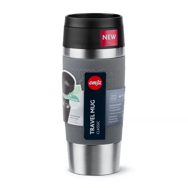 EMSA Travel Mug Classic 360 ml grau Edelstahl-Reisebecher