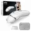IPL-Haarentfernungsgerät BRAUN Silk‑expert Pro 3 PL3020 — Silber/Weiß, netzbetrieben, Aufsätze für Gesicht und Körper