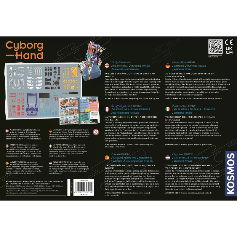 Kosmos Cyborg-Hand, Engineering-Kit, Technik, 10 Jahr(e), Schwarz