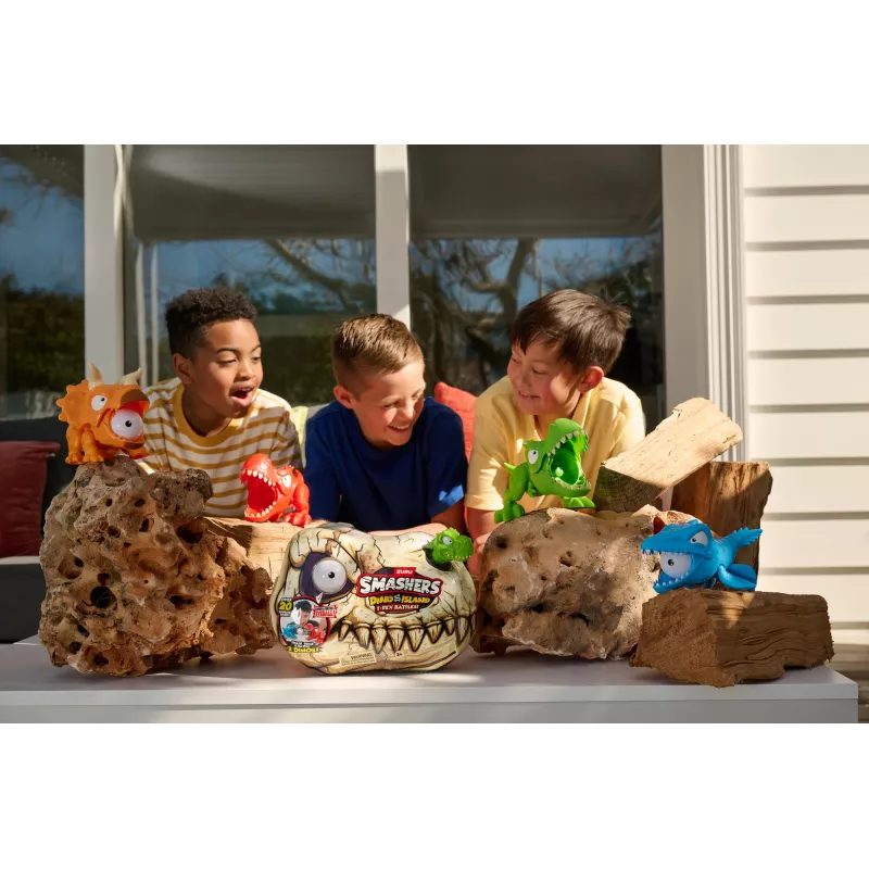 Zuru Smashers T‑Rex Battles Spielzeugfigur – sammelbare Dinosaurier-Actionfigur, sortierte Modelle