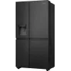 Hisense Side-by-Side-Kühlschrank RS818N4TFE, Freistehend, Amerikanische Tür, Schwarz, Touch, LED, Anzeige an der Tür