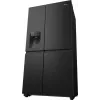 Hisense Side-by-Side-Kühlschrank RS818N4TFE, Freistehend, Amerikanische Tür, Schwarz, Touch, LED, Anzeige an der Tür
