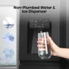 Hisense Side-by-Side-Kühlschrank RS818N4TFE, Freistehend, Amerikanische Tür, Schwarz, Touch, LED, Anzeige an der Tür