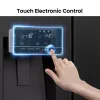 Hisense Side-by-Side-Kühlschrank RS818N4TFE, Freistehend, Amerikanische Tür, Schwarz, Touch, LED, Anzeige an der Tür