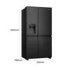 Hisense Side-by-Side-Kühlschrank RS818N4TFE, Freistehend, Amerikanische Tür, Schwarz, Touch, LED, Anzeige an der Tür