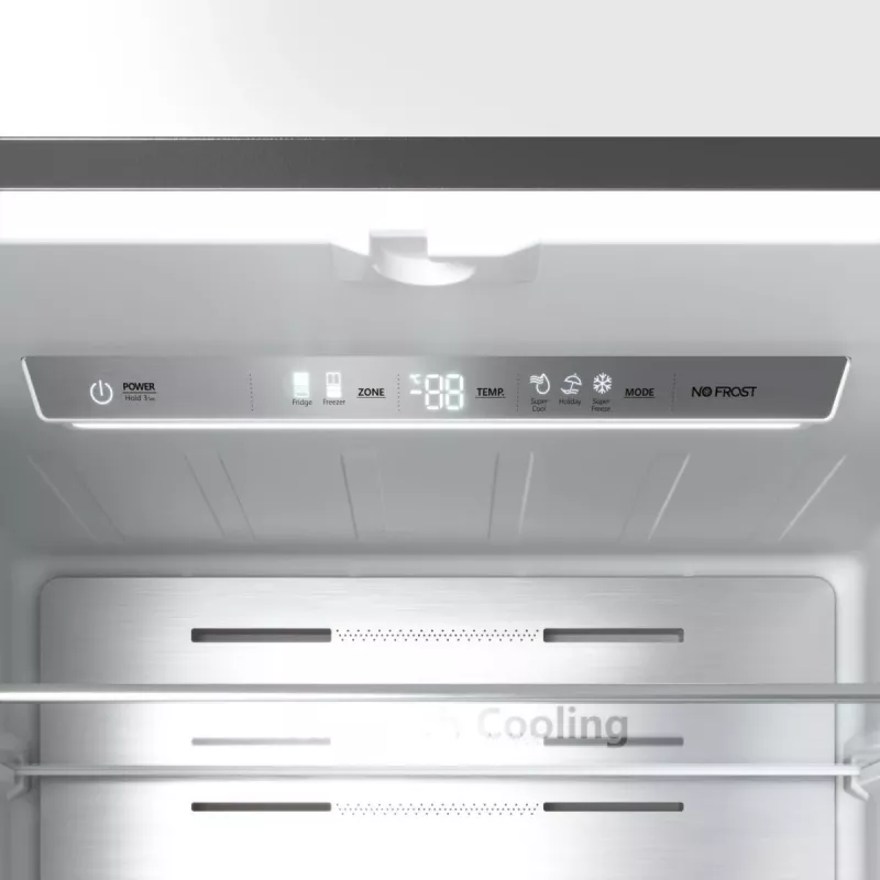 Hisense RF632N4WIE Side-by-Side-Kühlschrank Freistehend 485 L Grau, Edelstahl