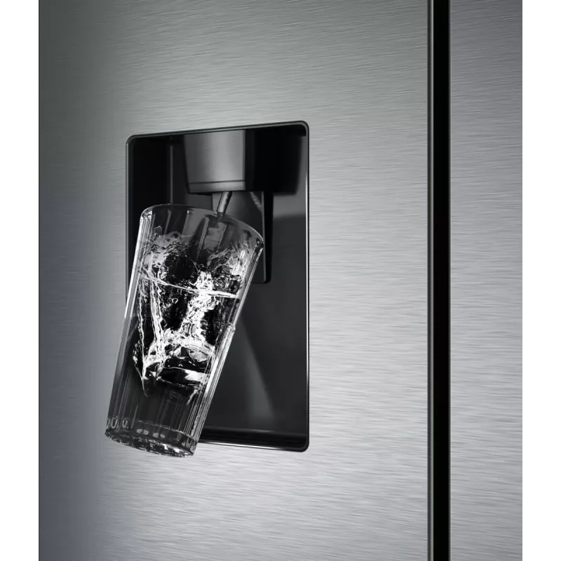 Hisense RF632N4WIE Side-by-Side-Kühlschrank Freistehend 485 L Grau, Edelstahl