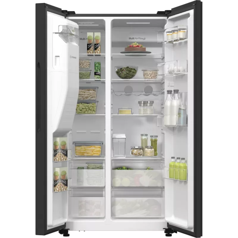 Hisense RS5P535NTFE Side-by-Side-Kühlschrank Freistehend 566 L Schwarz