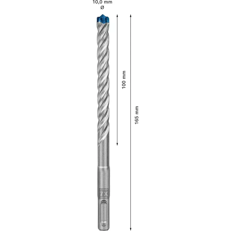 Bosch Expert SDS-plus-7X Hammerbohrer 5 mm x 165 mm, 10 Stück (2608900158)