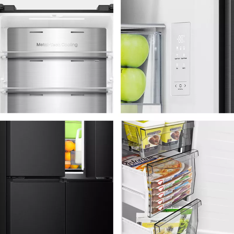 Hisense RQ5P470SAFD Freistehend 483 L Schwarz, Edelstahl
