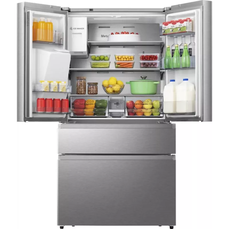 Hisense RF728N4SASE Freistehend 560 L Edelstahl