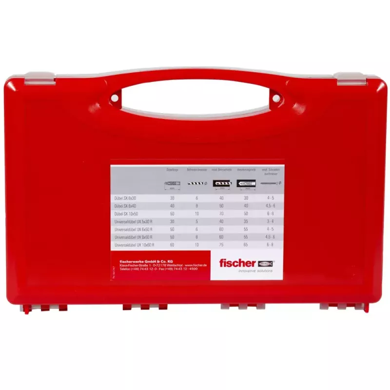 Schrauben- und Dübelset Fischer UX/SX 290 Stück