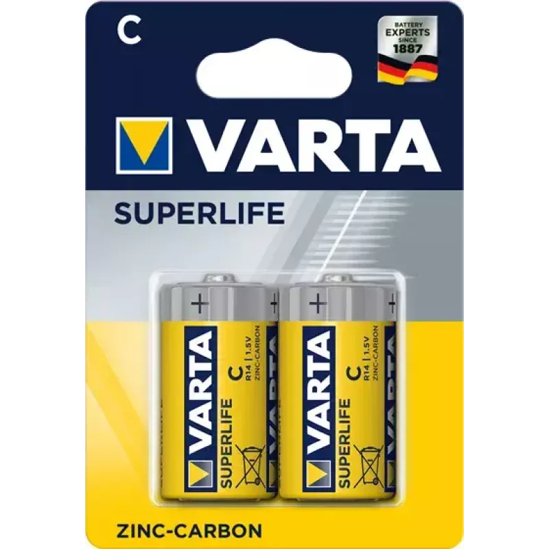 Varta Superlife C Einwegbatterie Zink-Kohle, C-Größe, 1,5 V, 50 mm