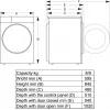 Hisense WD3S8043BW3 Waschtrockner Freistehend Frontlader Weiß