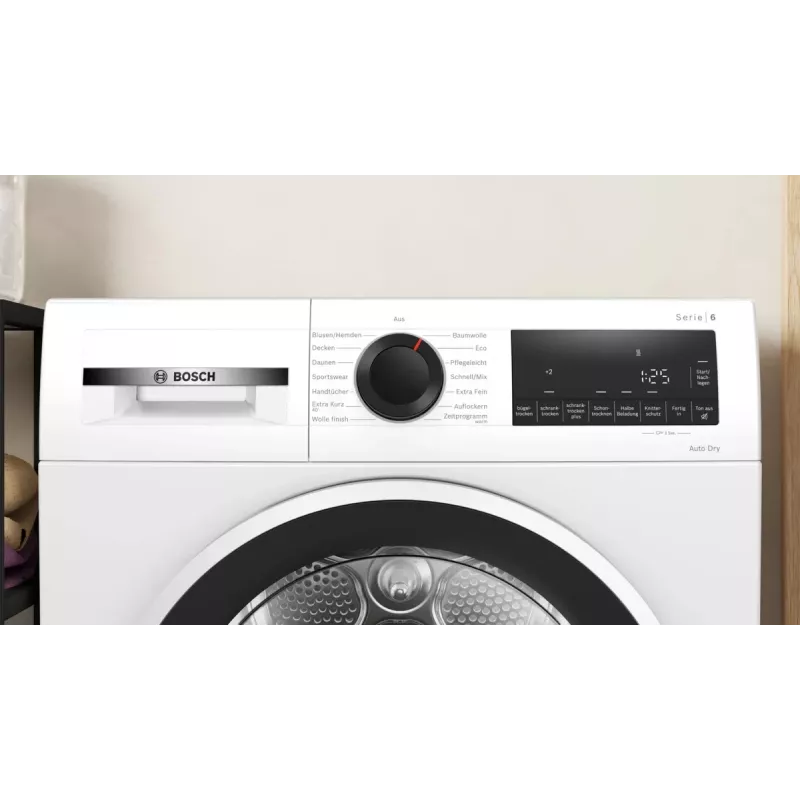Bosch Serie 6 WQG241001 Wäschetrockner Freistehend Frontlader 9 kg Weiß
