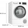 Bosch Serie 6 WQG241001 Wäschetrockner Freistehend Frontlader 9 kg Weiß