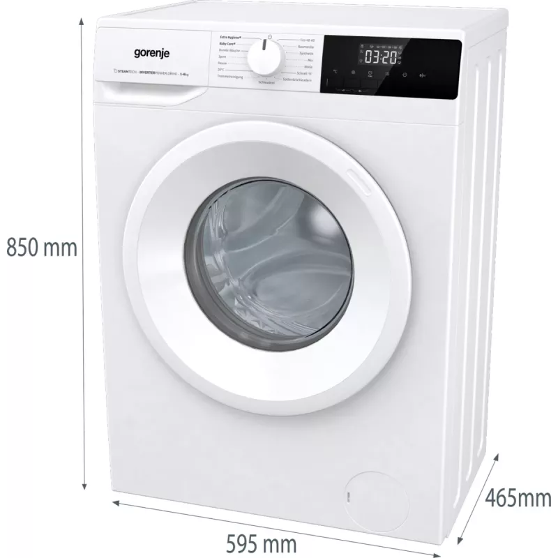 Gorenje WNHPI62SCPS/DE Waschmaschine Frontlader 6 kg 1200 U/min Weiß