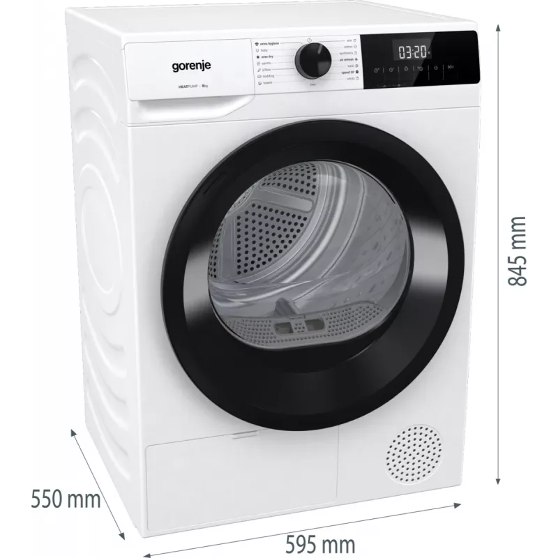 Gorenje DHNE83 Wäschetrockner Freistehend Frontlader 8 kg Weiß