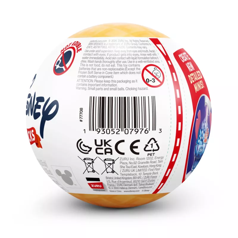 Mini Brands Create Disney Snacks Serie 1 Kapsel, Küche, 8 Jahr(e), Batterien enthalten, LR44, Mehrfarbig