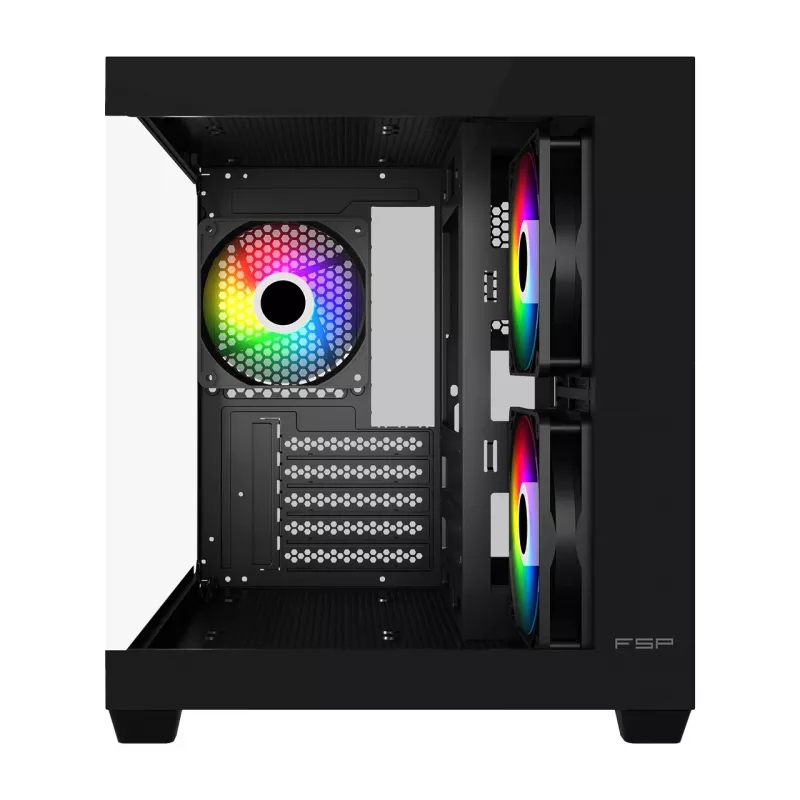 Fortron FSP Geh Mini S140 BA micro-ATX / M-ITX PC-Gehäuse, ARGB, schwarz