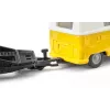 Automodell-Set Siku VW T1 mit Anhänger und VW Käfer, vormontiert 1:50, Größe 42×200×51 mm