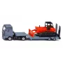 Siku MAN LKW mit Planierraupe, LKW/Anhänger Modell, 1:87, MAN, Grau, Rot, China