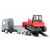 Siku MAN LKW mit Planierraupe, LKW/Anhänger Modell, 1:87, MAN, Grau, Rot, China