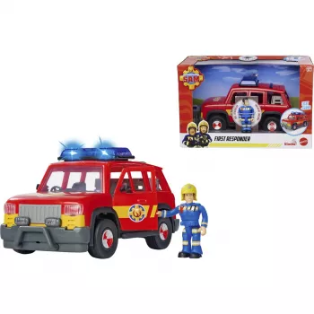 Spielzeugfahrzeug Simba‑Dickie Feuerwehrmann Sam Ersthelfer-Fahrzeug – Spielset-Fahrzeug für Rettungsrollenspiele