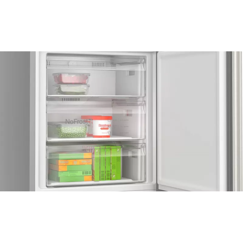 Bosch Serie 4 KGN492IAF Kühl-Gefrierkombination freistehend 440 L Edelstahl