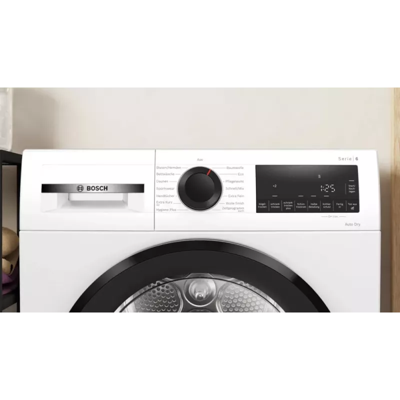 Bosch Serie 6 WQG243D41 Wäschetrockner Freistehend Frontlader 9 kg Weiß