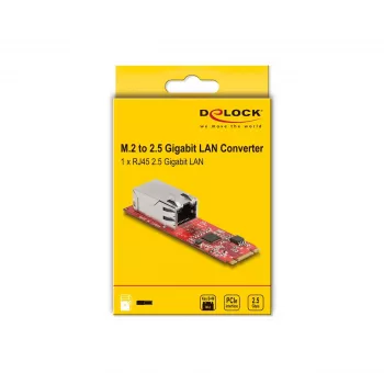 DeLOCK Konverter M.2 Key B+M Stecker auf RJ45 2,5 Gigabit LAN-Port