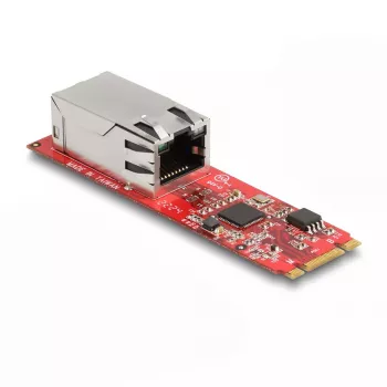 DeLOCK Konverter M.2 Key B+M Stecker auf RJ45 2,5 Gigabit LAN-Port