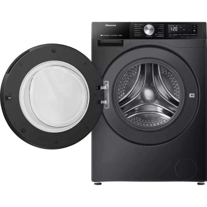 Hisense WD3S8043BB3 Waschtrockner Freistehend Frontlader Schwarz