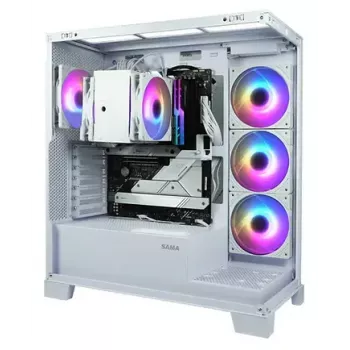 CPU-Kühler SCYTHE Mugen 6 Dual Fan White ARGB Edition, zwei 120-mm-Lüfter, weiße Oberfläche