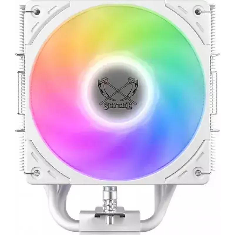 CPU-Kühler SCYTHE Mugen 6 Dual Fan White ARGB Edition, zwei 120-mm-Lüfter, weiße Oberfläche
