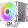 CPU-Kühler SCYTHE Mugen 6 Dual Fan White ARGB Edition, zwei 120-mm-Lüfter, weiße Oberfläche