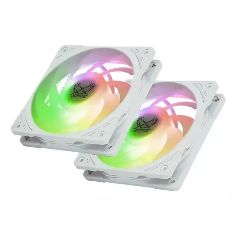 CPU-Kühler SCYTHE Mugen 6 Dual Fan White ARGB Edition, zwei 120-mm-Lüfter, weiße Oberfläche