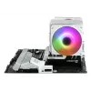 CPU-Kühler SCYTHE Mugen 6 Dual Fan White ARGB Edition, zwei 120-mm-Lüfter, weiße Oberfläche