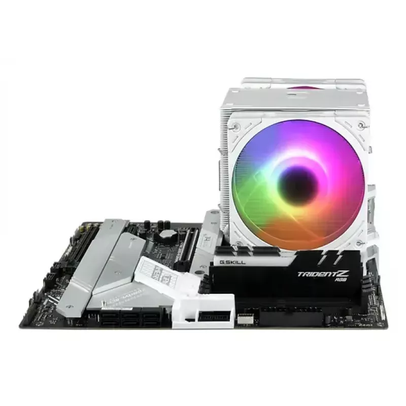 CPU-Kühler SCYTHE Mugen 6 Dual Fan White ARGB Edition, zwei 120-mm-Lüfter, weiße Oberfläche