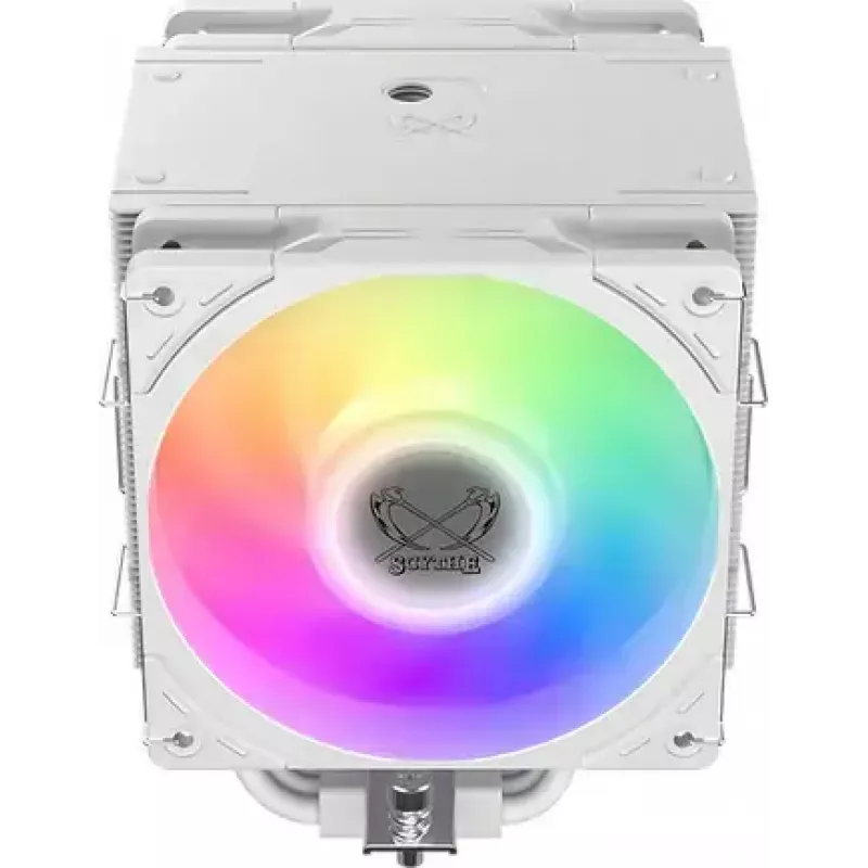 CPU-Kühler SCYTHE Mugen 6 Dual Fan White ARGB Edition, zwei 120-mm-Lüfter, weiße Oberfläche