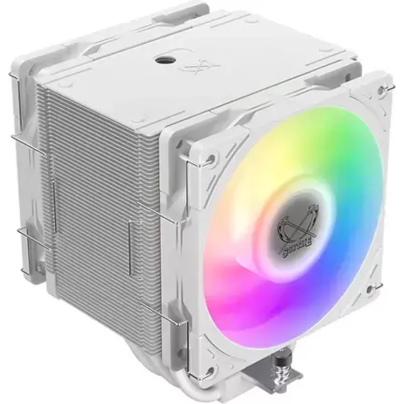 CPU-Kühler SCYTHE Mugen 6 Dual Fan White ARGB Edition, zwei 120-mm-Lüfter, weiße Oberfläche