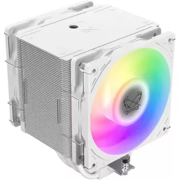 CPU-Kühler SCYTHE Mugen 6 Dual Fan White ARGB Edition, zwei 120-mm-Lüfter, weiße Oberfläche