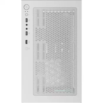 Tower-PC-Gehäuse AEROCOOL Viewport Mini-G-WT-v4 ARGB mit zwei Tempered-Glass-Panels, weiß