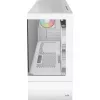 Tower-PC-Gehäuse AEROCOOL Viewport Mini-G-WT-v4 ARGB mit zwei Tempered-Glass-Panels, weiß